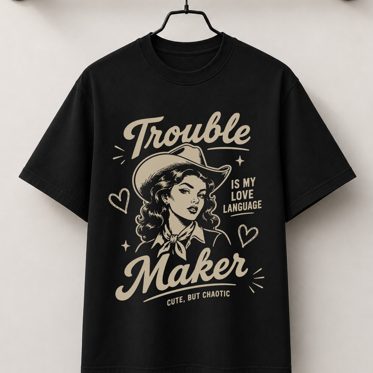 Trouble maker vintage cowgirl