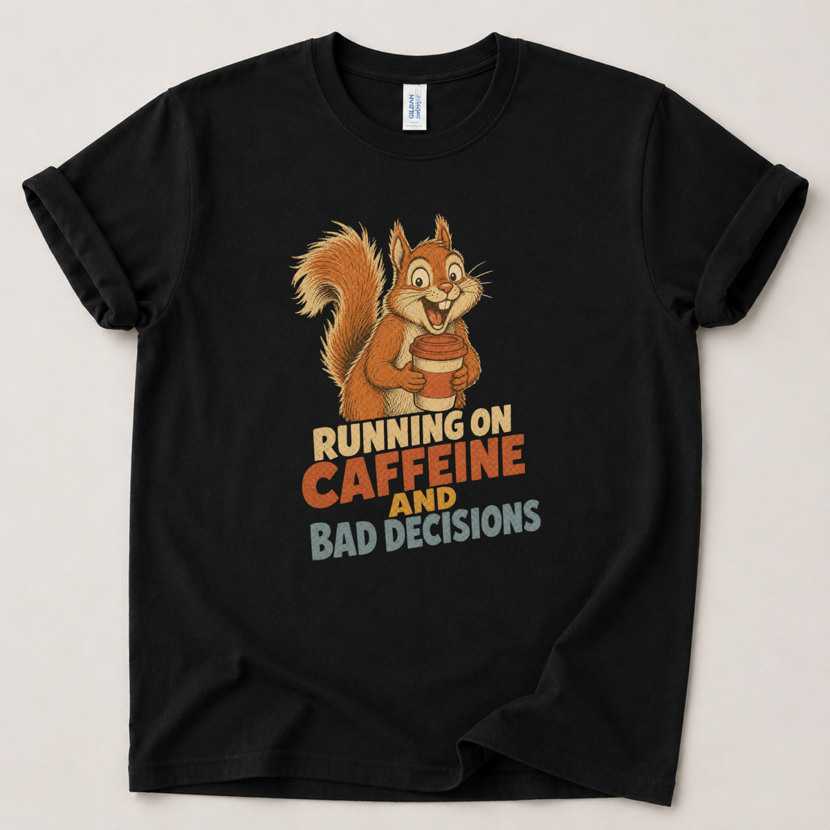Running on caffeine Squirrel T-Shirt