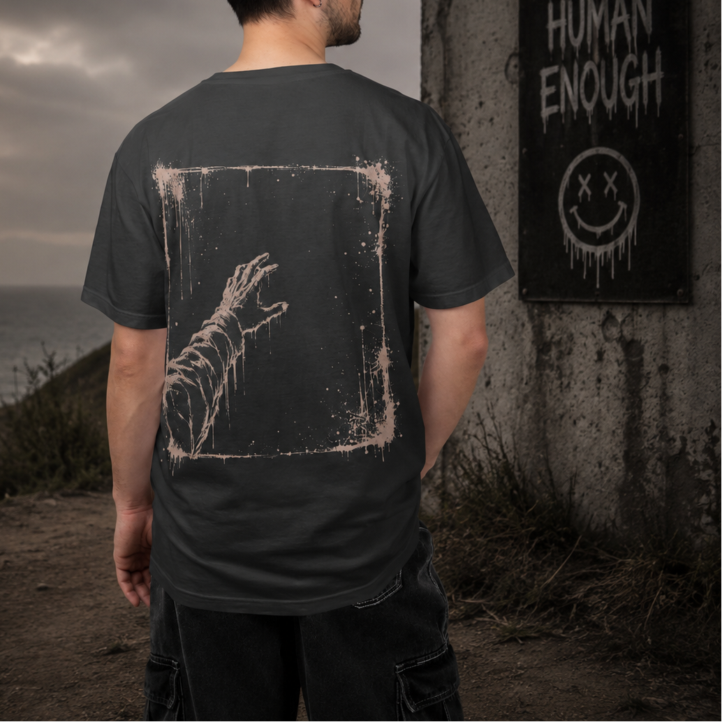 I reached anyway 2:17am back print tee