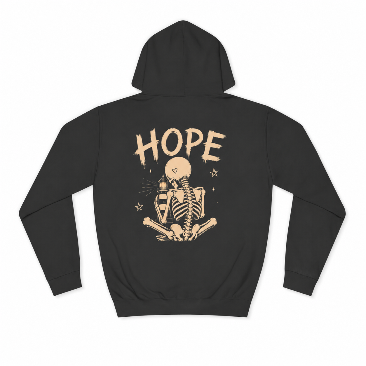 Human Enough hope dark hoodie front & back print