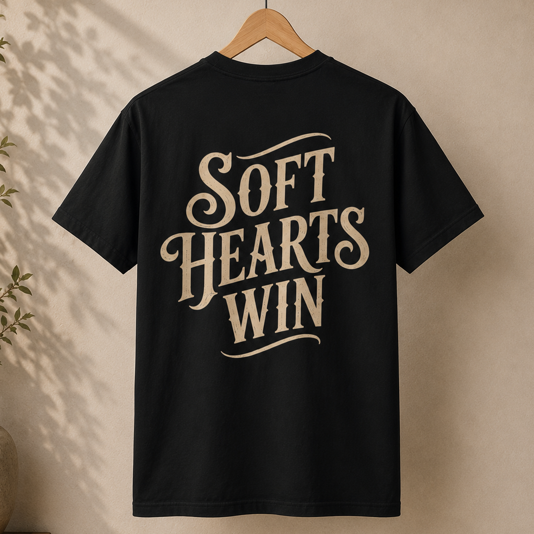 Soft hearts win Human Enough front & back print