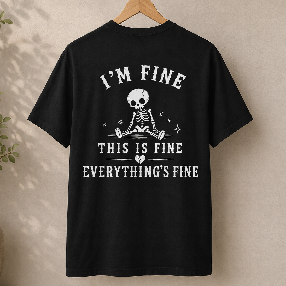 I'm fine Human Enough front & back print