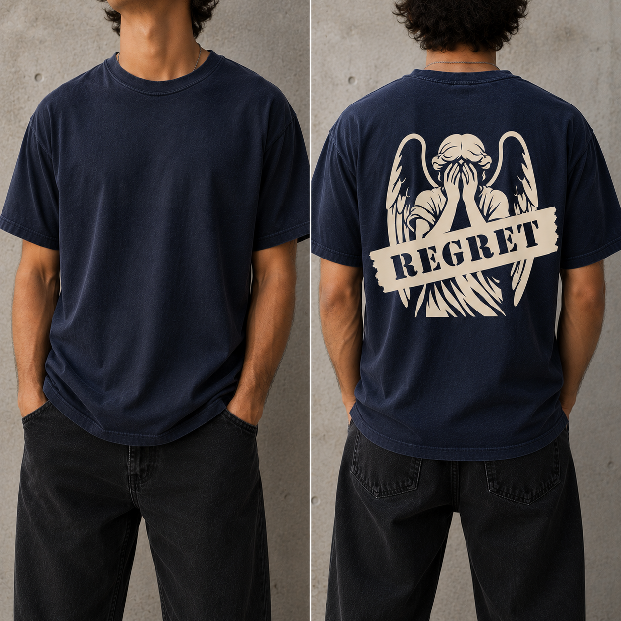 Regret angel back print