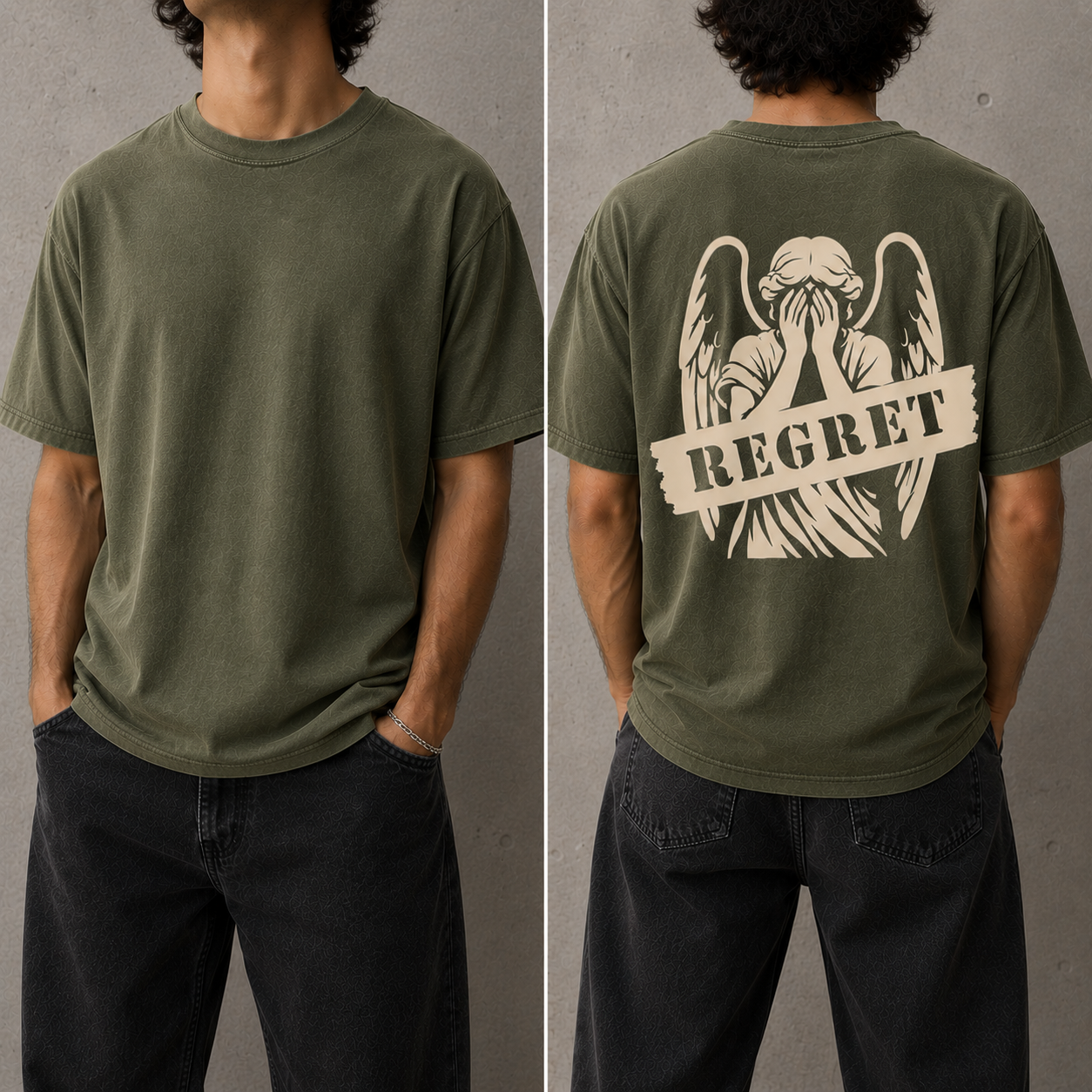 Regret angel back print