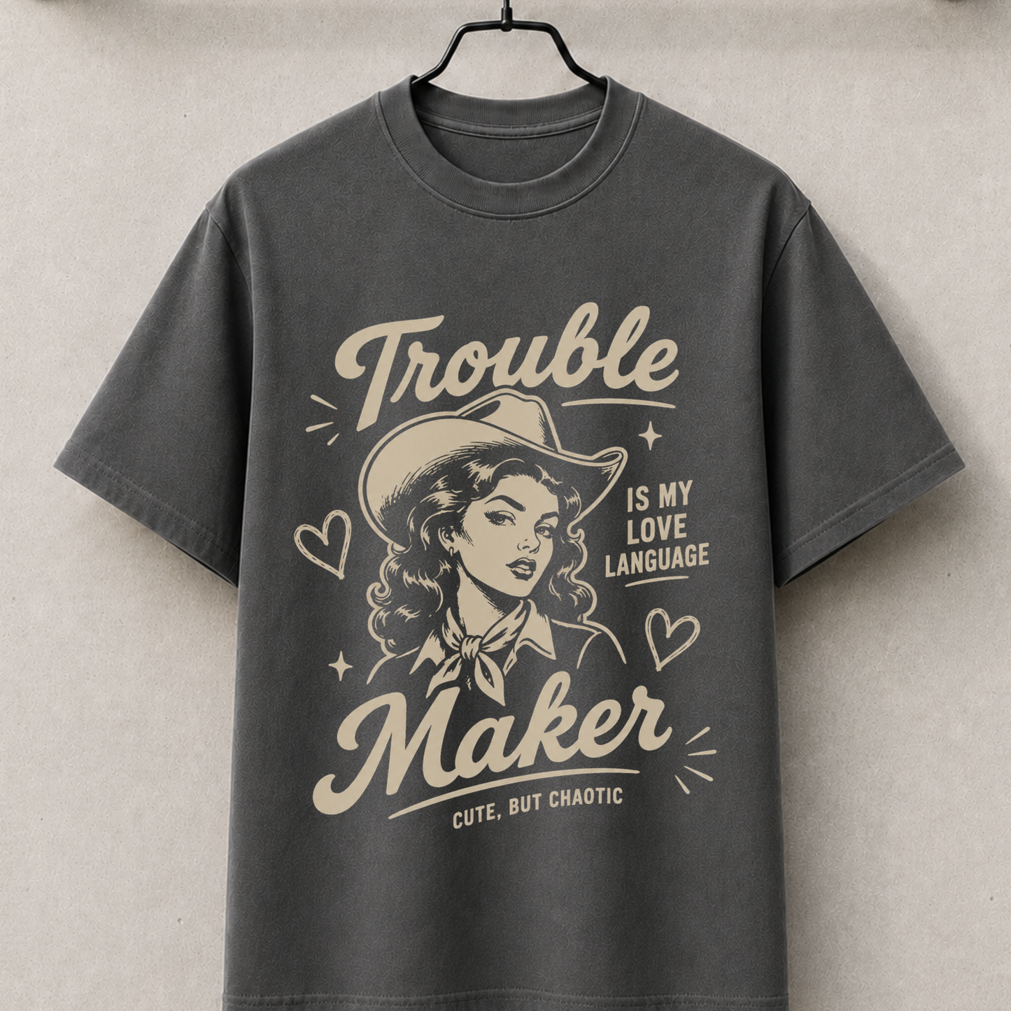 Trouble maker vintage cowgirl
