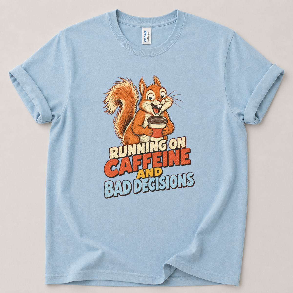 Running on caffeine Squirrel T-Shirt