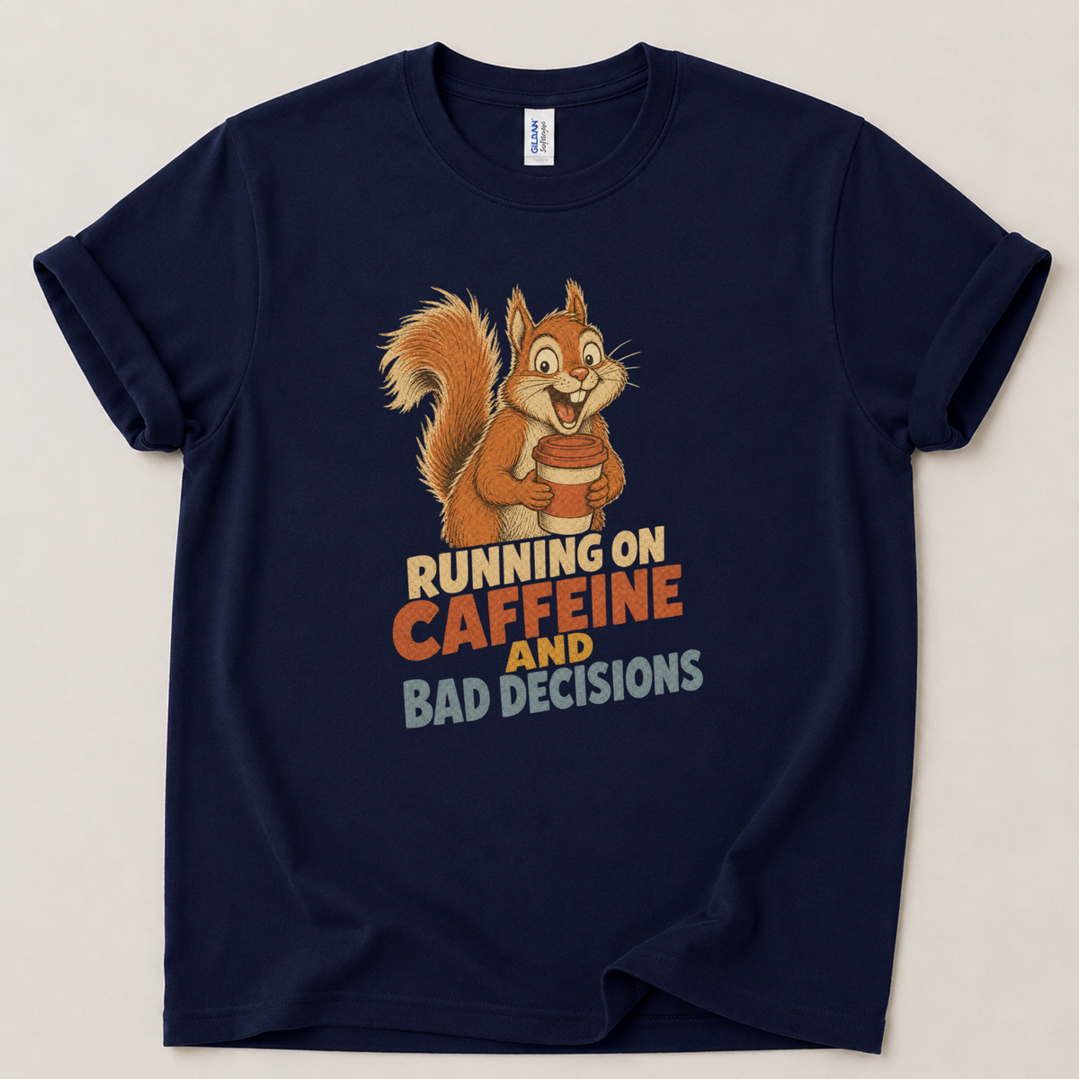 Running on caffeine Squirrel T-Shirt