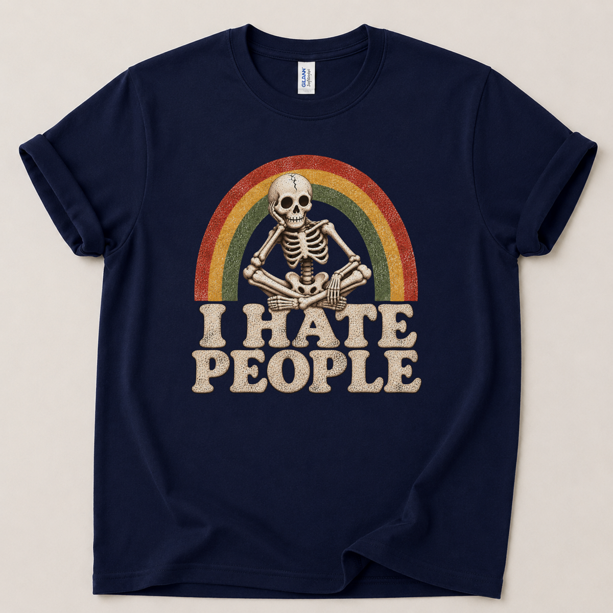 I hate people skeleton T-Shirt
