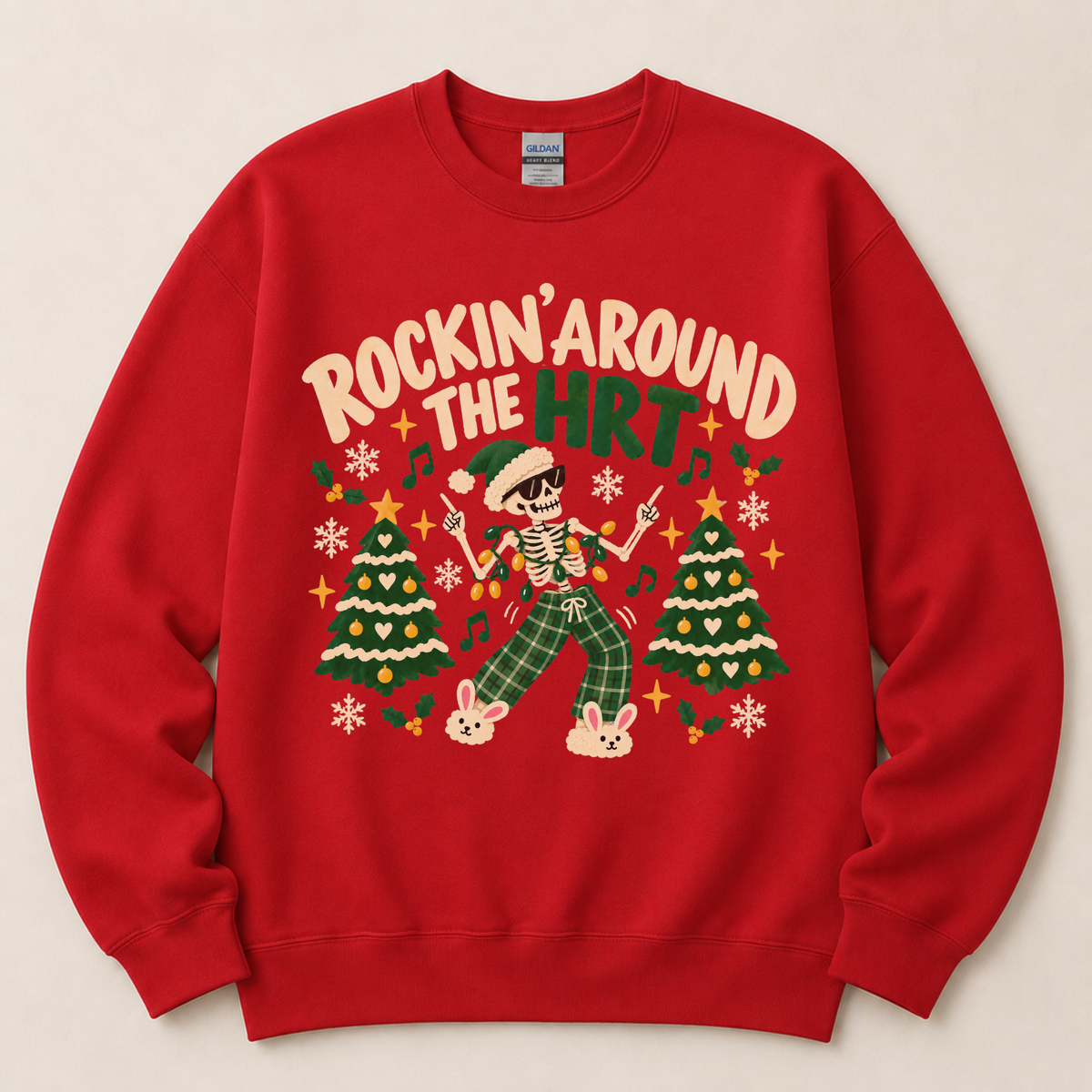 Rockin’ Around the HRT Funny Christmas Sweatshirt