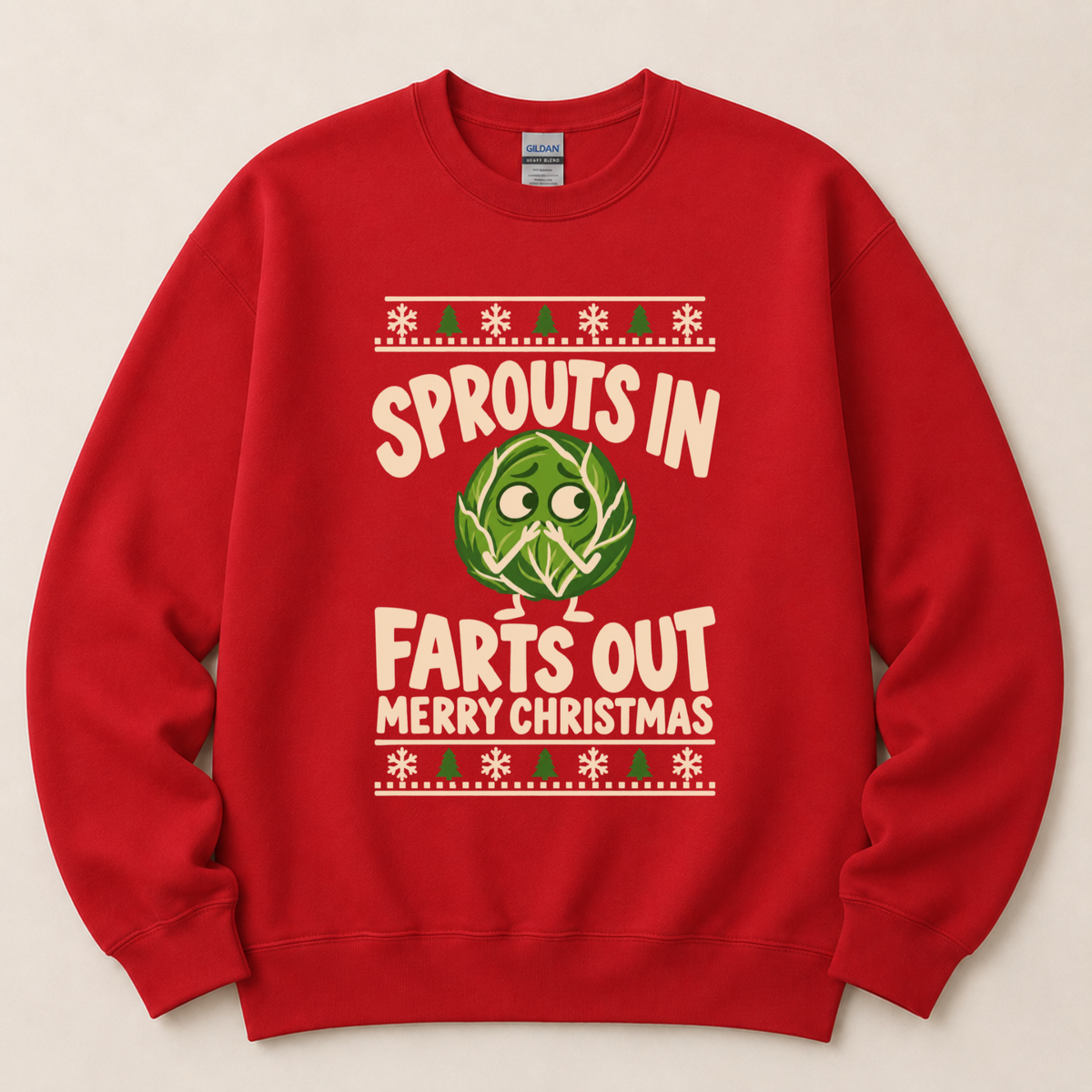 Sprouts in Christmas Jumper