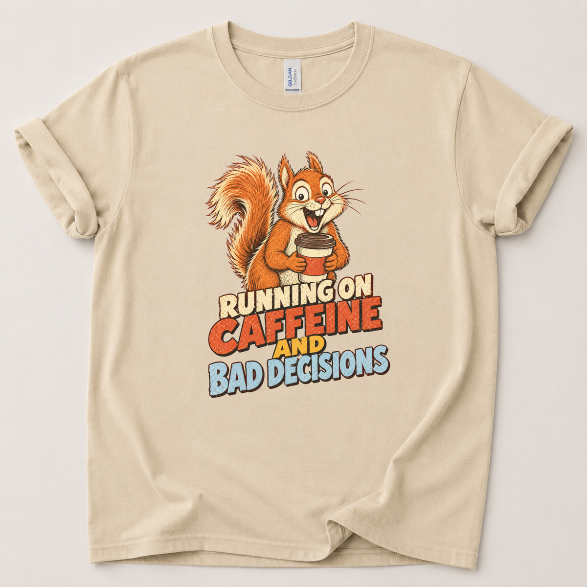 Running on caffeine Squirrel T-Shirt